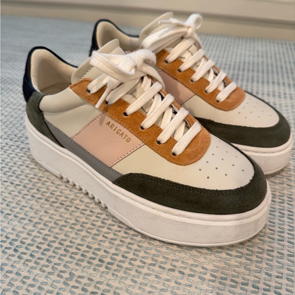 Axel Arigato Multicolor Sneakers - White, Pink, Tan, Green